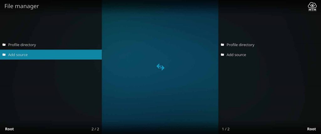 click kodi leia add source