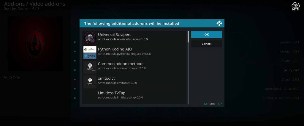 tv addon dependencies