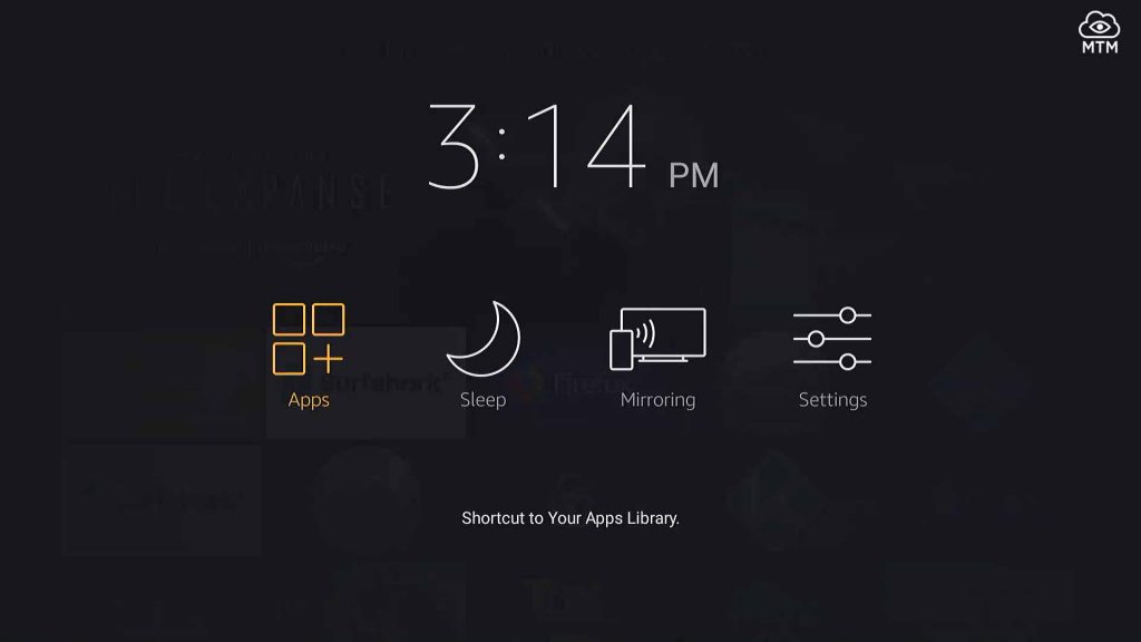 firestick apps library remote control shortcut menu