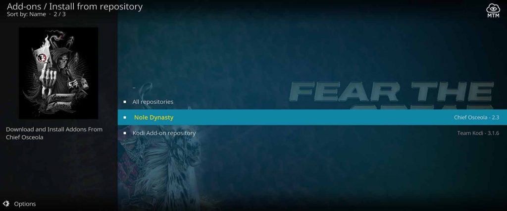 select Nole Dynasty repo for install