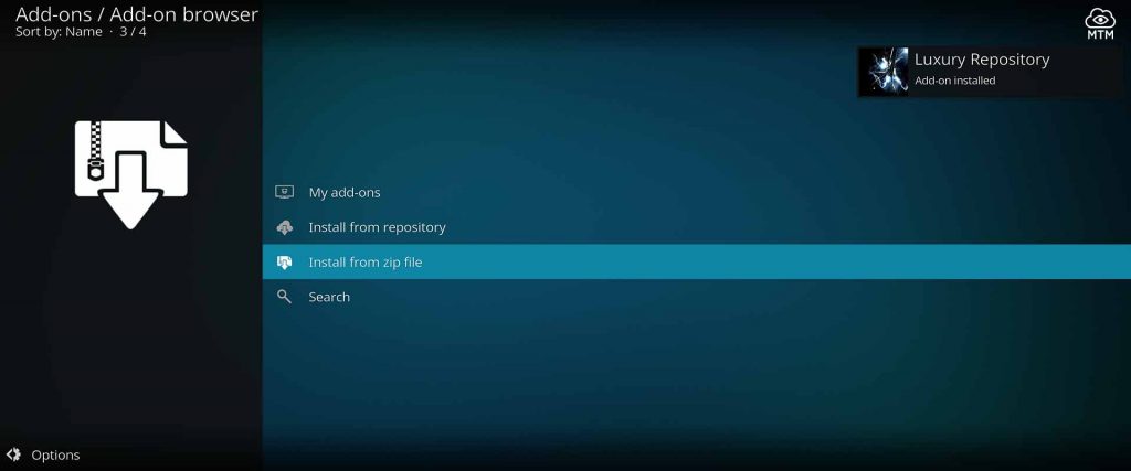 repo add-on installed dialog