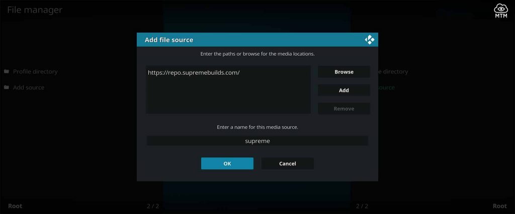 supreme builds wizard repo source url name