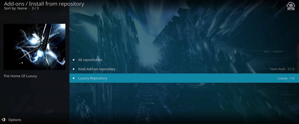 select luxury repo for install