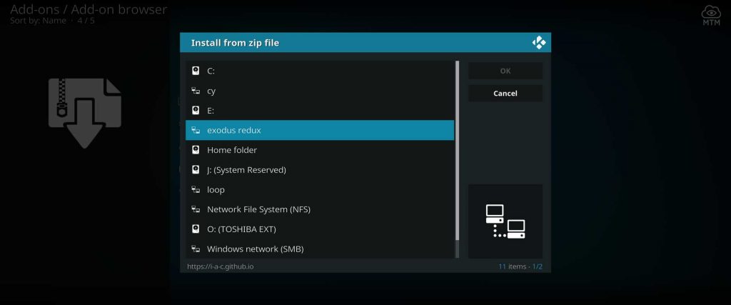 kodi exodus redux repo source in windows pc