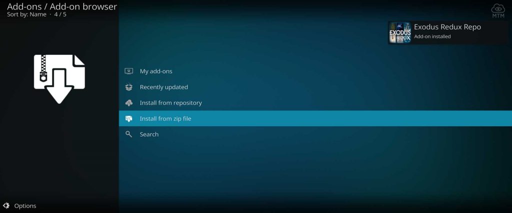 exodus redux repo installed