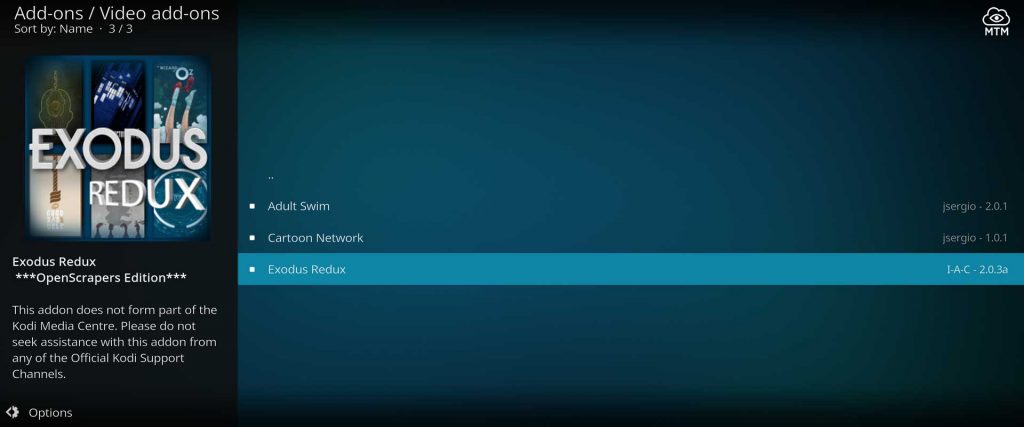 exodus redux add-on installer