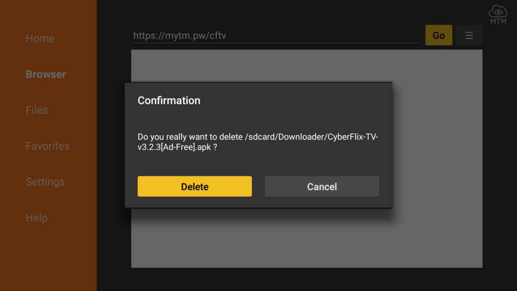 cyberflix apk download delete confirmation