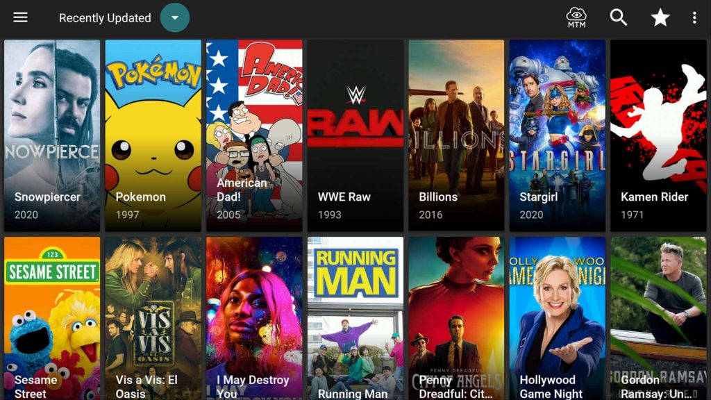 recently updated cyberflix app tv shows